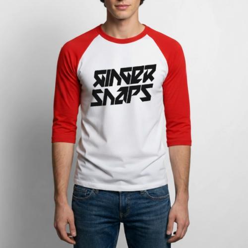 Ginger Snap5 logo (two lines black) - Unisex Baseball T-Shirt