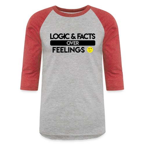 facts over feelings black - Unisex Baseball T-Shirt