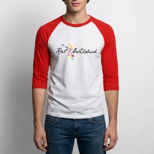 Kat Wildish Presents Apparel with Black Text - Unisex Baseball T-Shirt