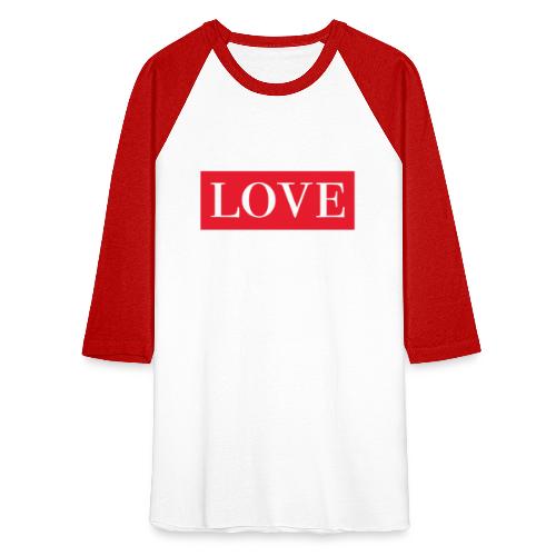 Red LOVE - Unisex Baseball T-Shirt