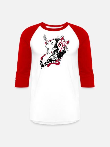 The Last Dagger - Unisex Baseball T-Shirt - white/red