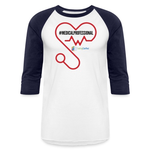 Medical Professional Heart Stethoscope - Unisex Baseball T-Shirt
