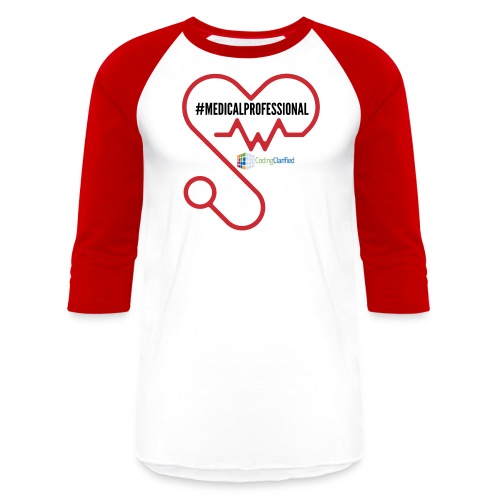 Medical Professional Heart Stethoscope - Unisex Baseball T-Shirt