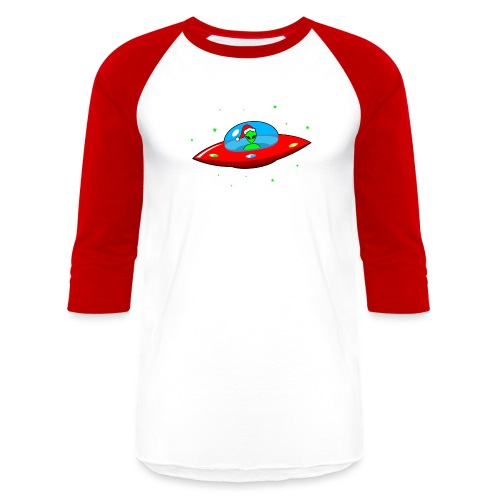 UFO Alien Santa Claus - Unisex Baseball T-Shirt