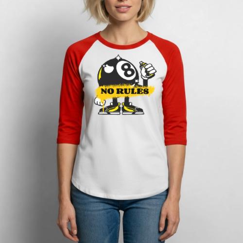 No Rules 8 Ball - Unisex Baseball T-Shirt