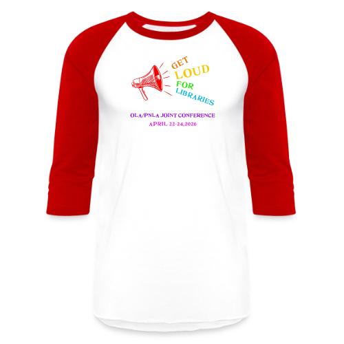 OLA PNLA 2026 square logo color transparent - Unisex Baseball T-Shirt