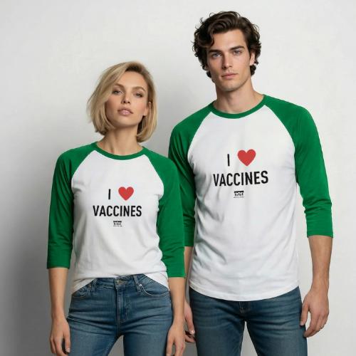 I heart vaccines black Immunize Colorado Logo - Unisex Baseball T-Shirt