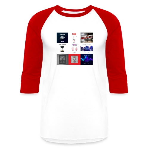 Album Art Mosaic - Unisex Baseball T-Shirt