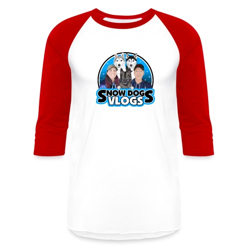 Snow Dogs Vlogs Family Logo - Unisex Baseball T-Shirt