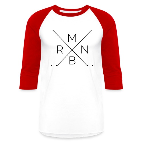 RMNB Crossed Sticks - Unisex Baseball T-Shirt