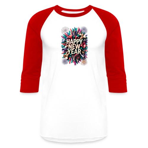 New Year's Party Horn T-Shirt - Unisex Baseball T-Shirt