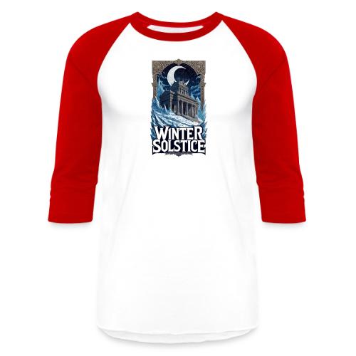 Winter Solstice Temple T-Shirt - Unisex Baseball T-Shirt