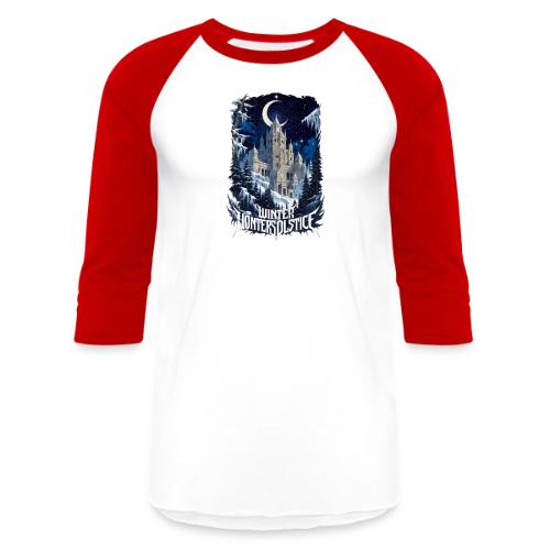 Celestial Winter Temple T-Shirt - Unisex Baseball T-Shirt
