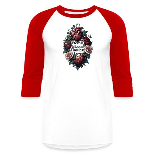 Eternal Bloom Timeless Love Entwined Hearts T-Shir - Unisex Baseball T-Shirt