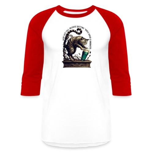 Lucky Last Call Cat Graphic Tee - Unisex Baseball T-Shirt