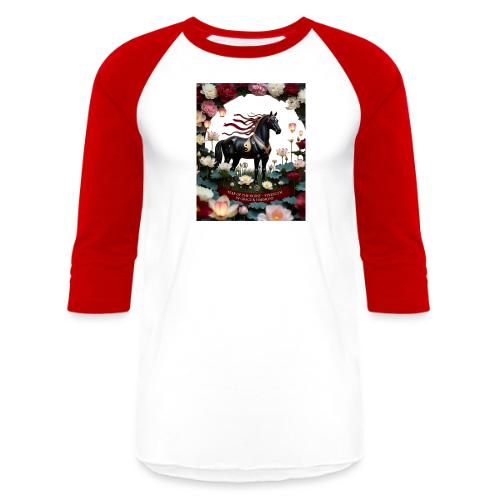 Year of the Horse Harmony T Shirt, Lunar New Year - Unisex Baseball T-Shirt