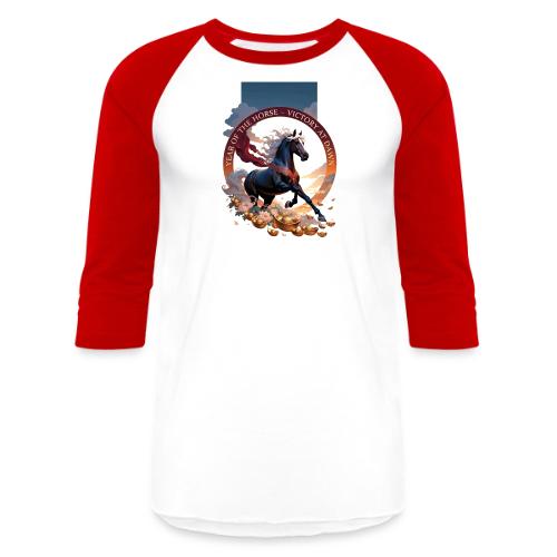 Year of the Horse Dawn T Shirt,Lunar New Year Gift - Unisex Baseball T-Shirt
