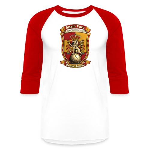 Spain Lion Fury T-Shirt, Spanish Crest Gift - Unisex Baseball T-Shirt