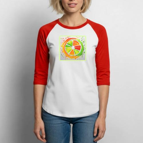 Citrus Splash Design - Unisex Baseball T-Shirt