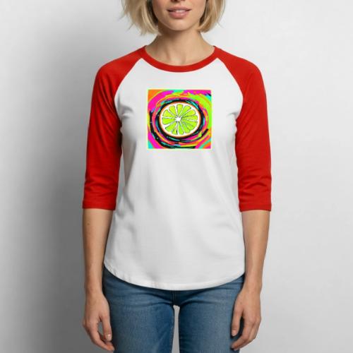 Lime Slice Pop Art - Unisex Baseball T-Shirt