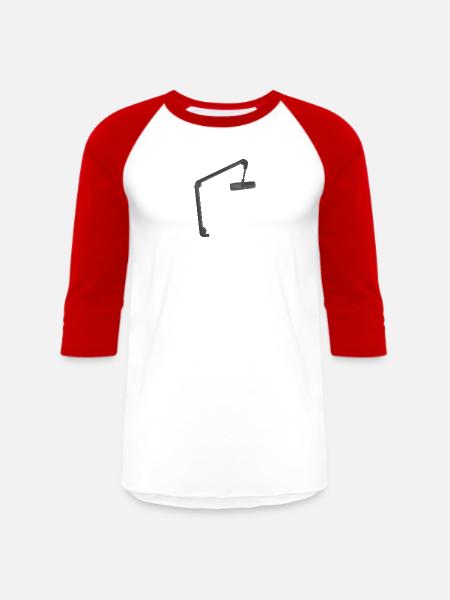 Microphone - Unisex Baseball T-Shirt - white/red
