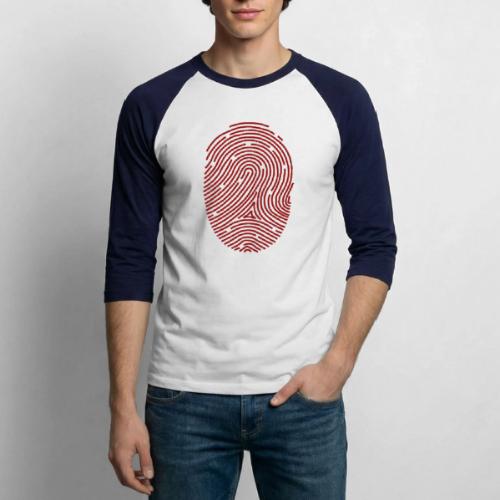 red_fingerprint - Unisex Baseball T-Shirt