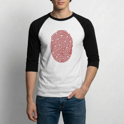 red_fingerprint - Unisex Baseball T-Shirt