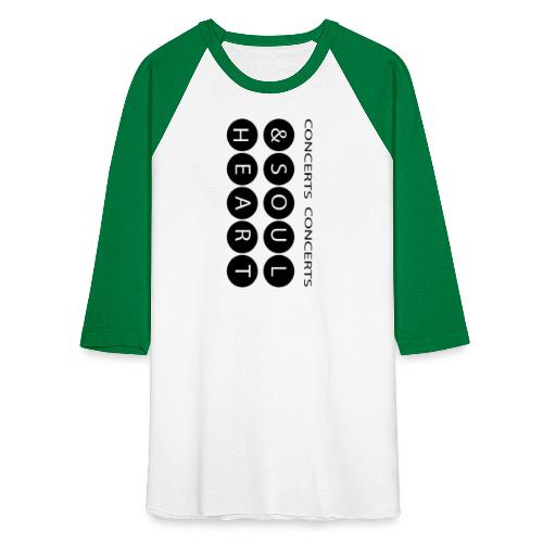 Heart & Soul concerts text design 2021 flip - Unisex Baseball T-Shirt