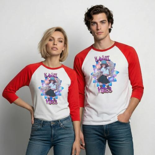 Kawaii Vibes - Unisex Baseball T-Shirt