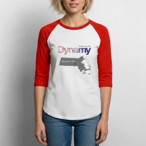 Worcester Map - Unisex Baseball T-Shirt