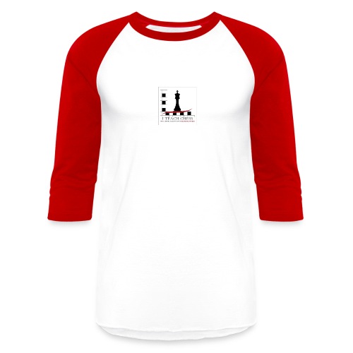 I Teach Chess Logo - Unisex Baseball T-Shirt