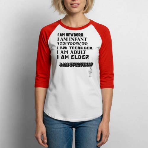 I Am Evolution - Unisex Baseball T-Shirt