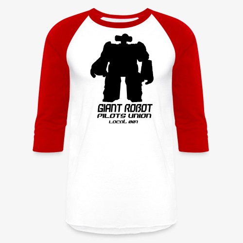 Giant Robot Pilot Union - Unisex Baseball T-Shirt