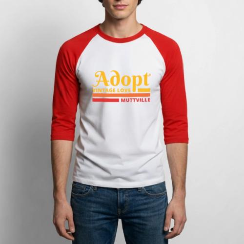 Adopt Vintage Love retro colors - Unisex Baseball T-Shirt