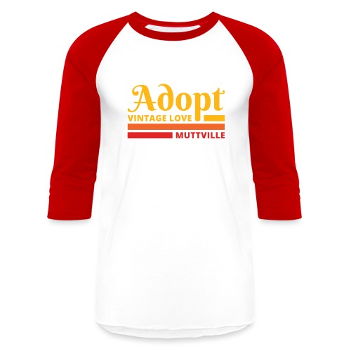 Adopt Vintage Love retro colors - Unisex Baseball T-Shirt