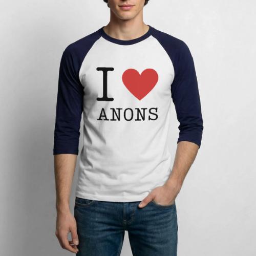 I <3 ANONS - Unisex Baseball T-Shirt