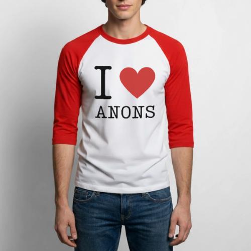 I <3 ANONS - Unisex Baseball T-Shirt