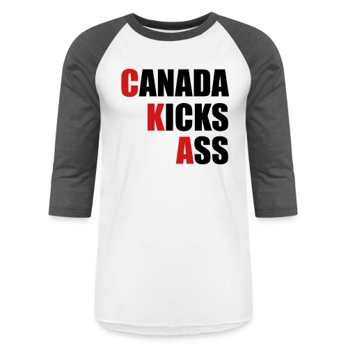 Canada Kicks Ass Vertical - Unisex Baseball T-Shirt