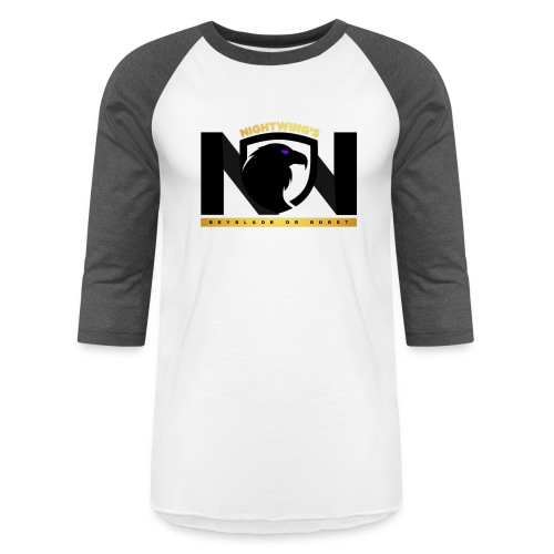 Nightwing All Black Logo - Unisex Baseball T-Shirt
