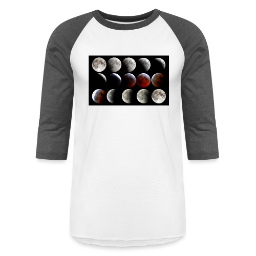 Lunar Eclipse Progression - Unisex Baseball T-Shirt