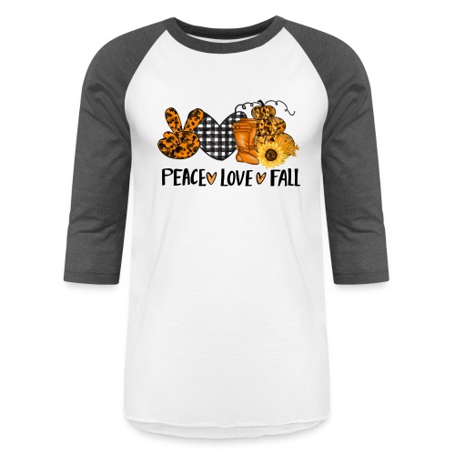 Peace love fall - Unisex Baseball T-Shirt