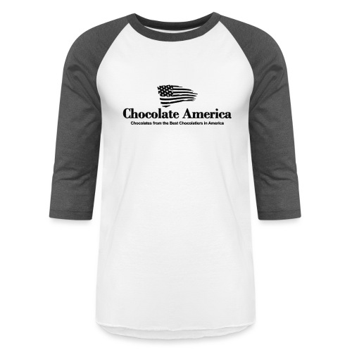 Logo for Chocolate America - Unisex Baseball T-Shirt