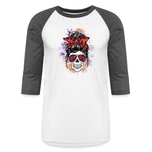 Hippie Skull - Unisex Baseball T-Shirt