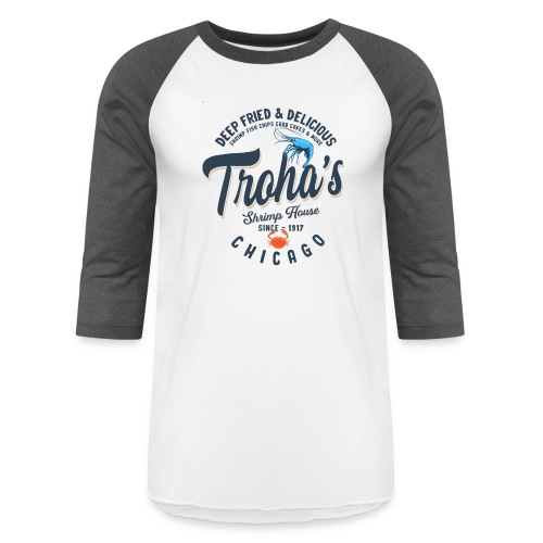 Deep Fried & Delicious design light colored shirts - Unisex Baseball T-Shirt