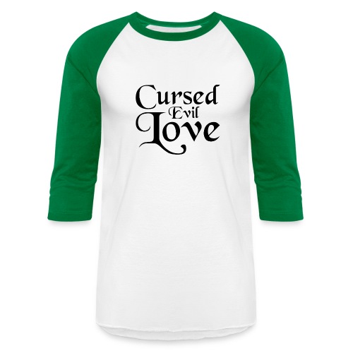 Cursed Evil Love Logo Black - Unisex Baseball T-Shirt