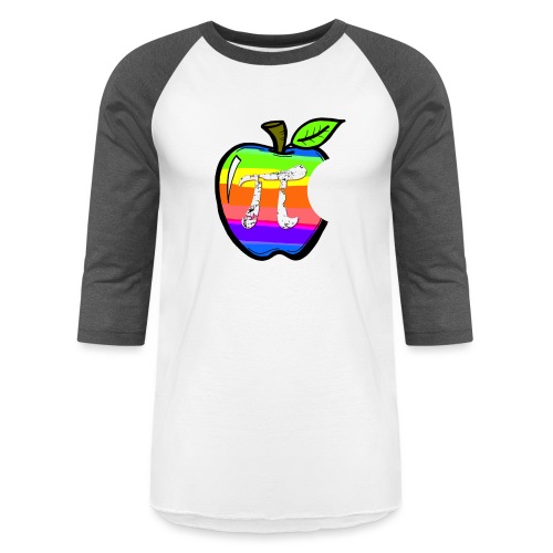 Apple Pi Rainbow:Think Irrationally - Unisex Baseball T-Shirt