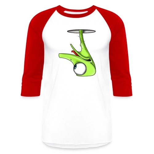 Funny Green Ostrich - Unisex Baseball T-Shirt