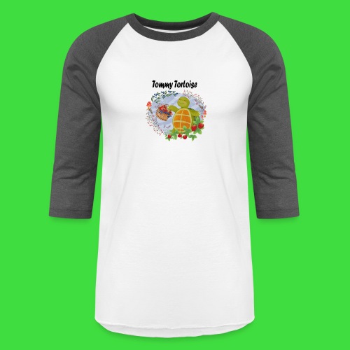 Tommy Tortoise white - Unisex Baseball T-Shirt