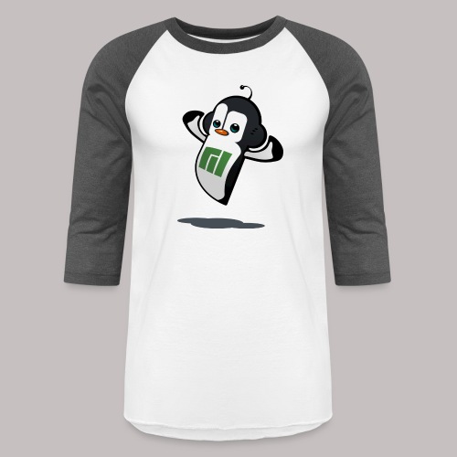 Manjaro Mascot strong left - Unisex Baseball T-Shirt