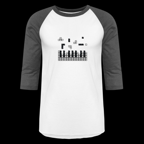 Hit the Brick Piano Keys - Unisex Baseball T-Shirt